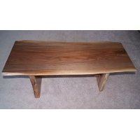 Walnut Slab Bench